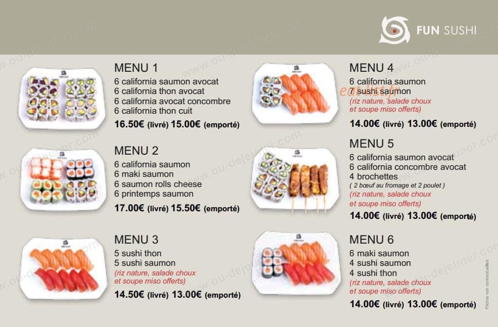 Fun Sushi — carte page 13