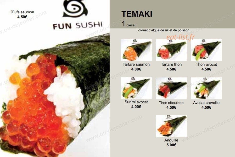 Fun Sushi — carte page 10
