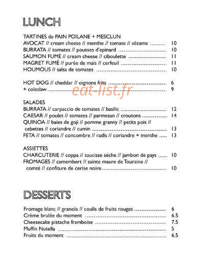 Hôme Bar — carte page 3