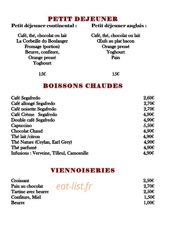 Hotel Bac Saint Germain — carte page 4