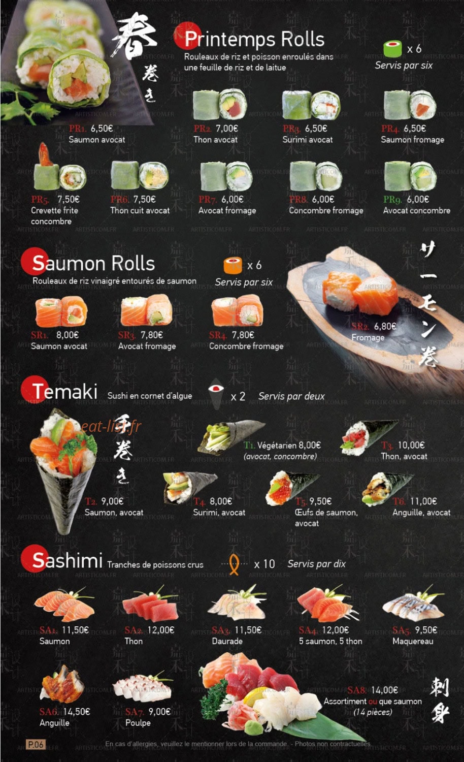 ikken sushi — carte page 4