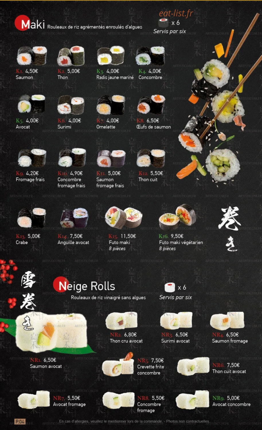 ikken sushi — carte page 2