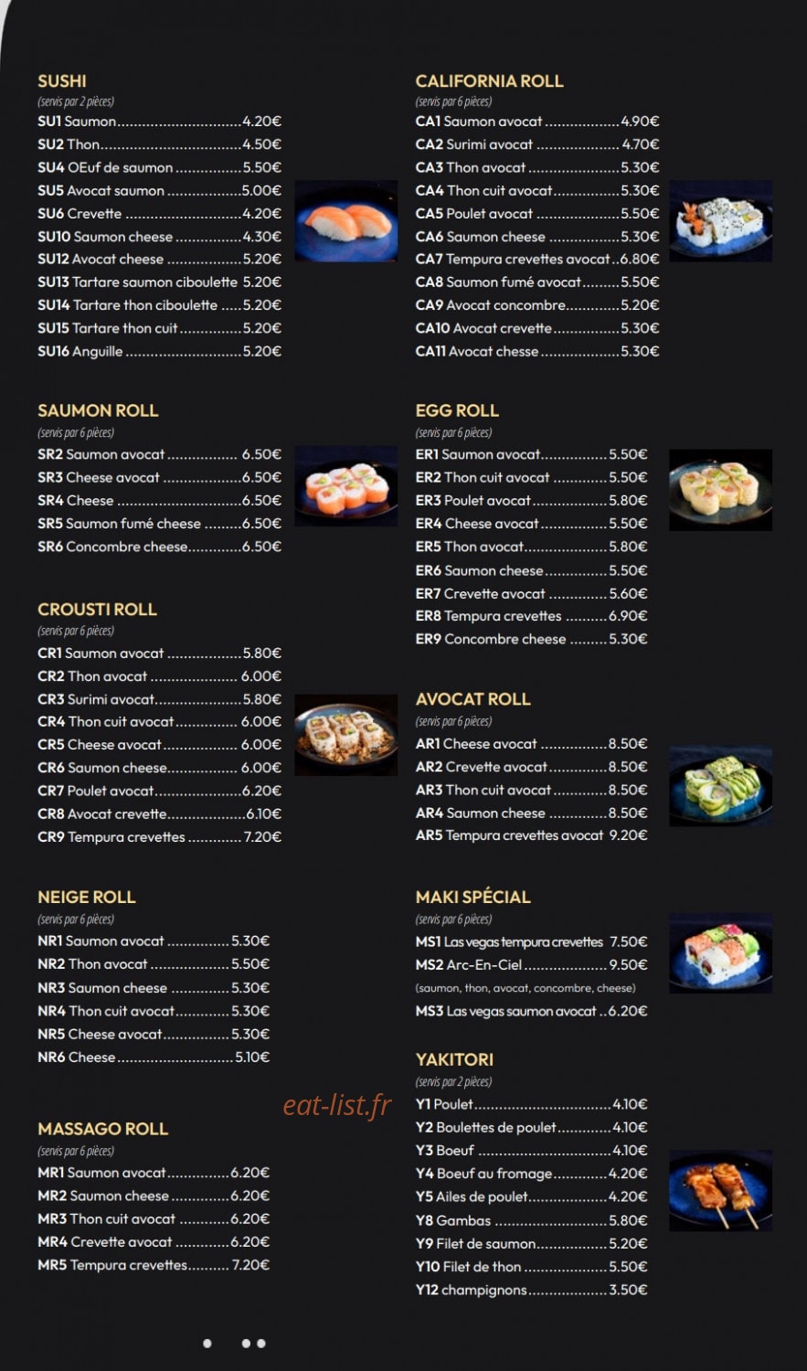 Izu Sushi — carte page 3