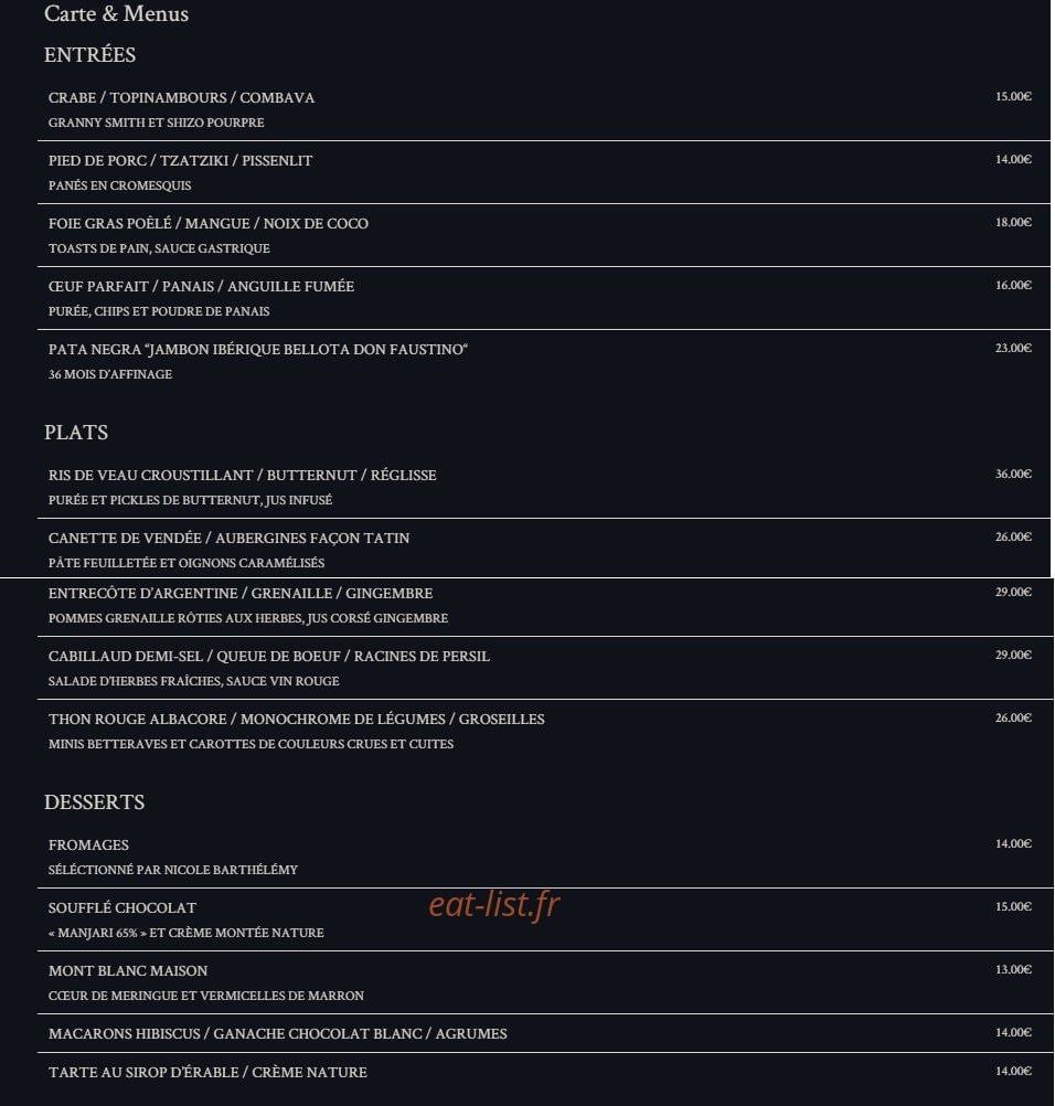 L'affable — carte page 1