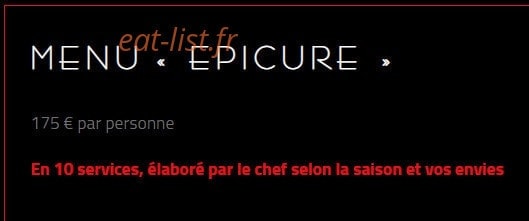 L'Atelier de Joël Robuchon — carte page 3