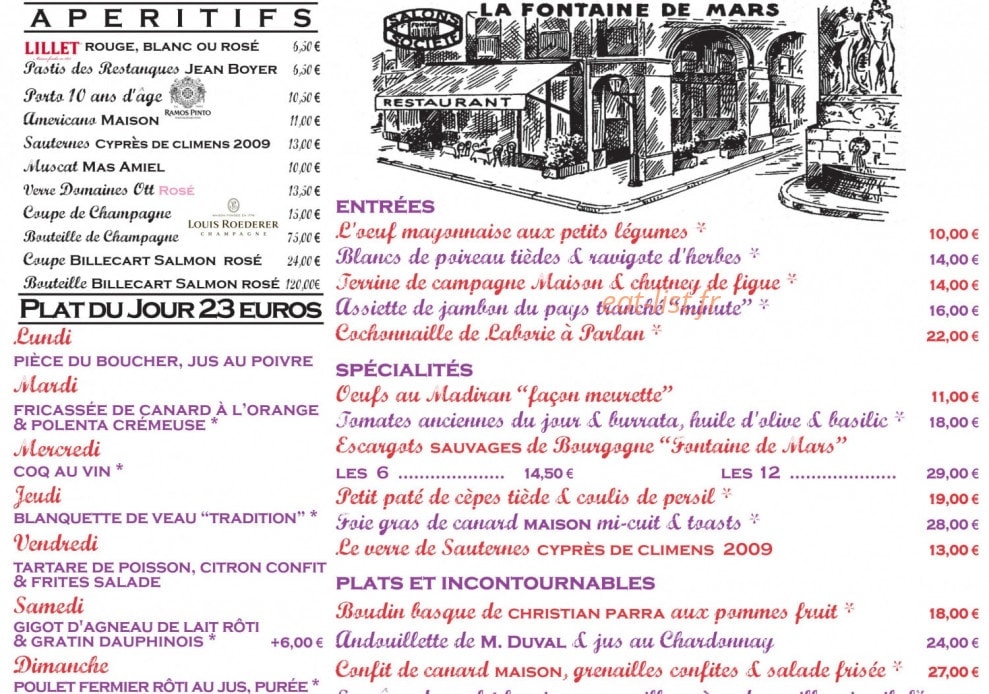 La Fontaine de Mars — carte page 1