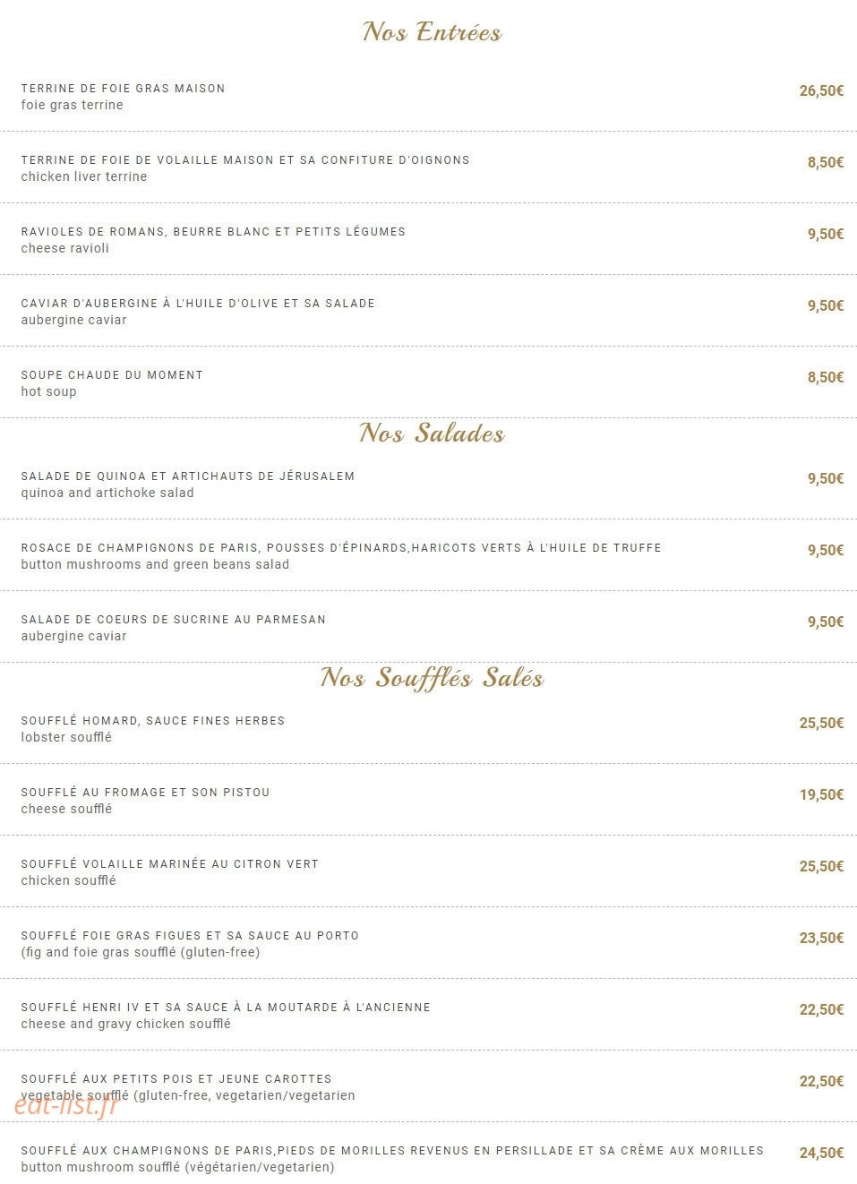 La Récamier — carte page 1