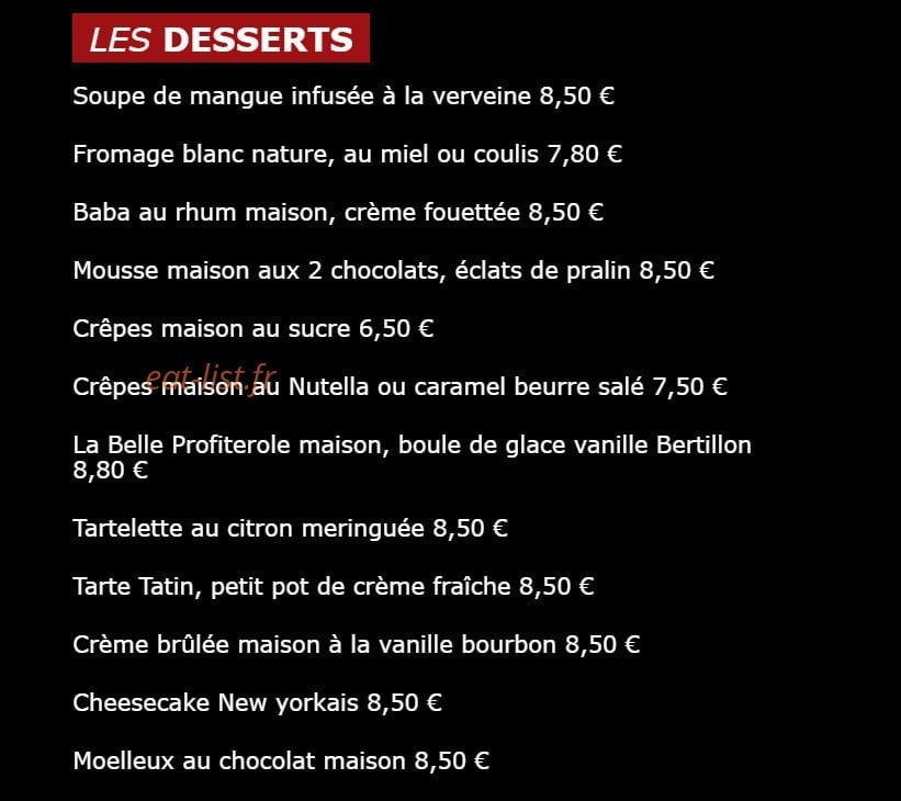La Terrasse du 7 Eme — carte page 5