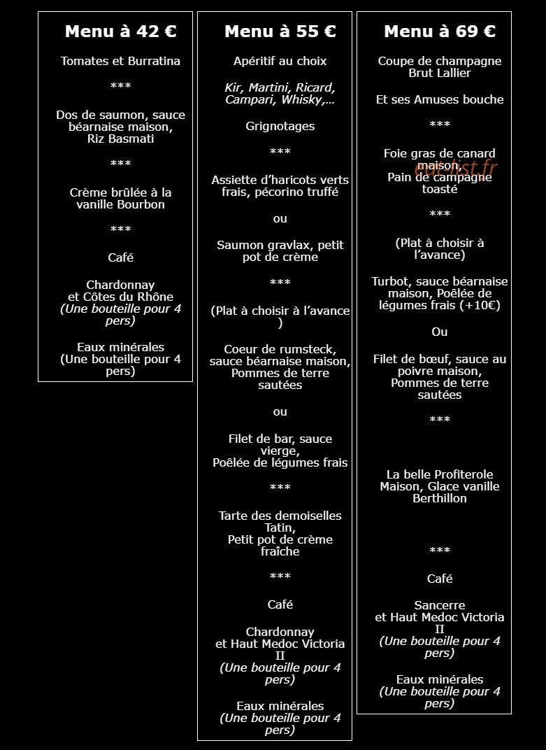 La Terrasse du 7 Eme — carte page 1