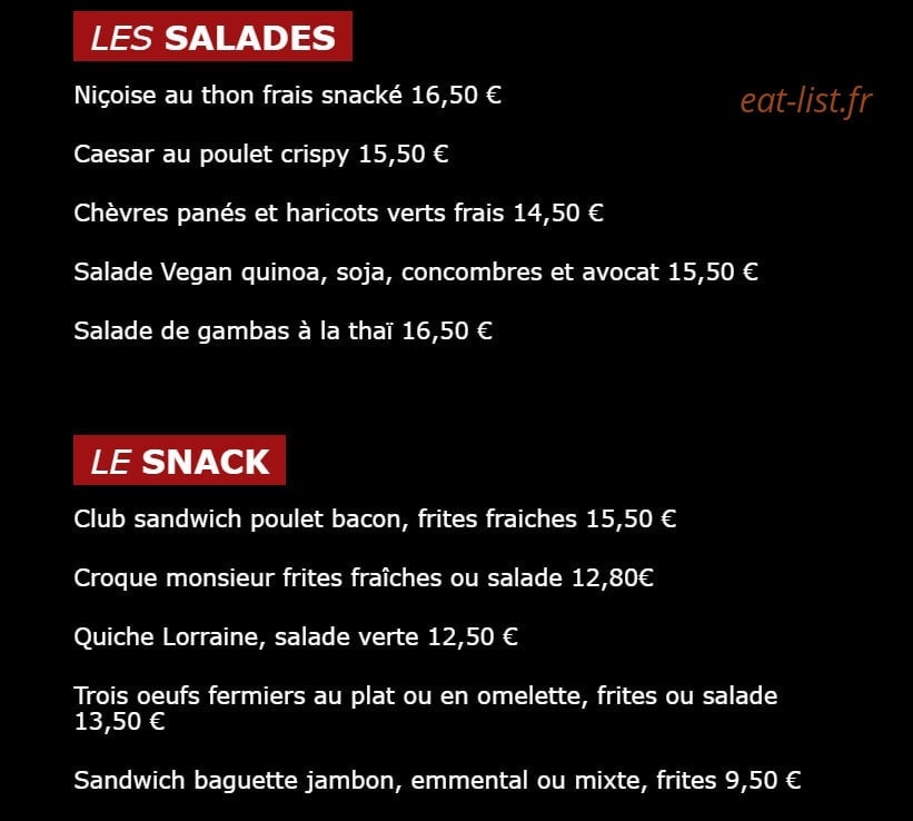 La Terrasse du 7 Eme — carte page 3