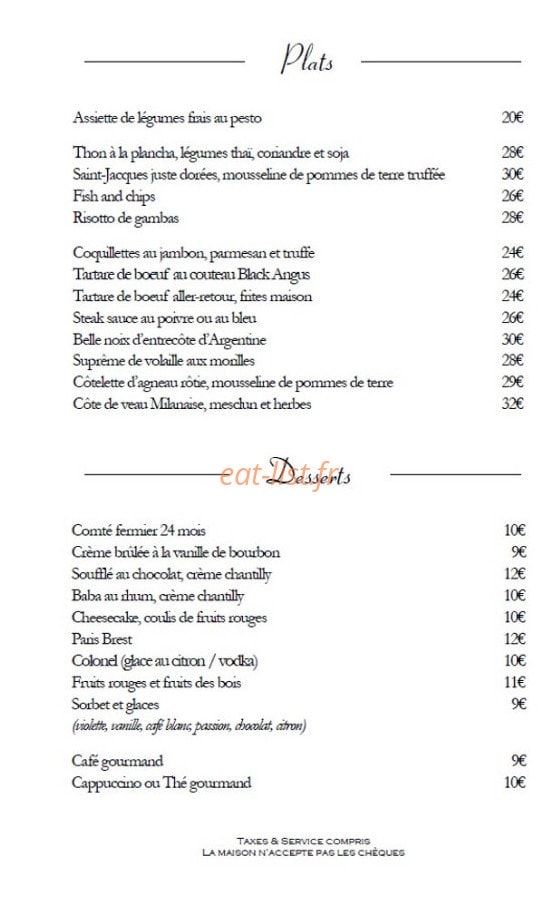 Le Basilic — carte page 2