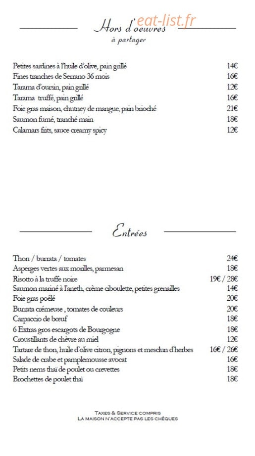 Le Basilic — carte page 1