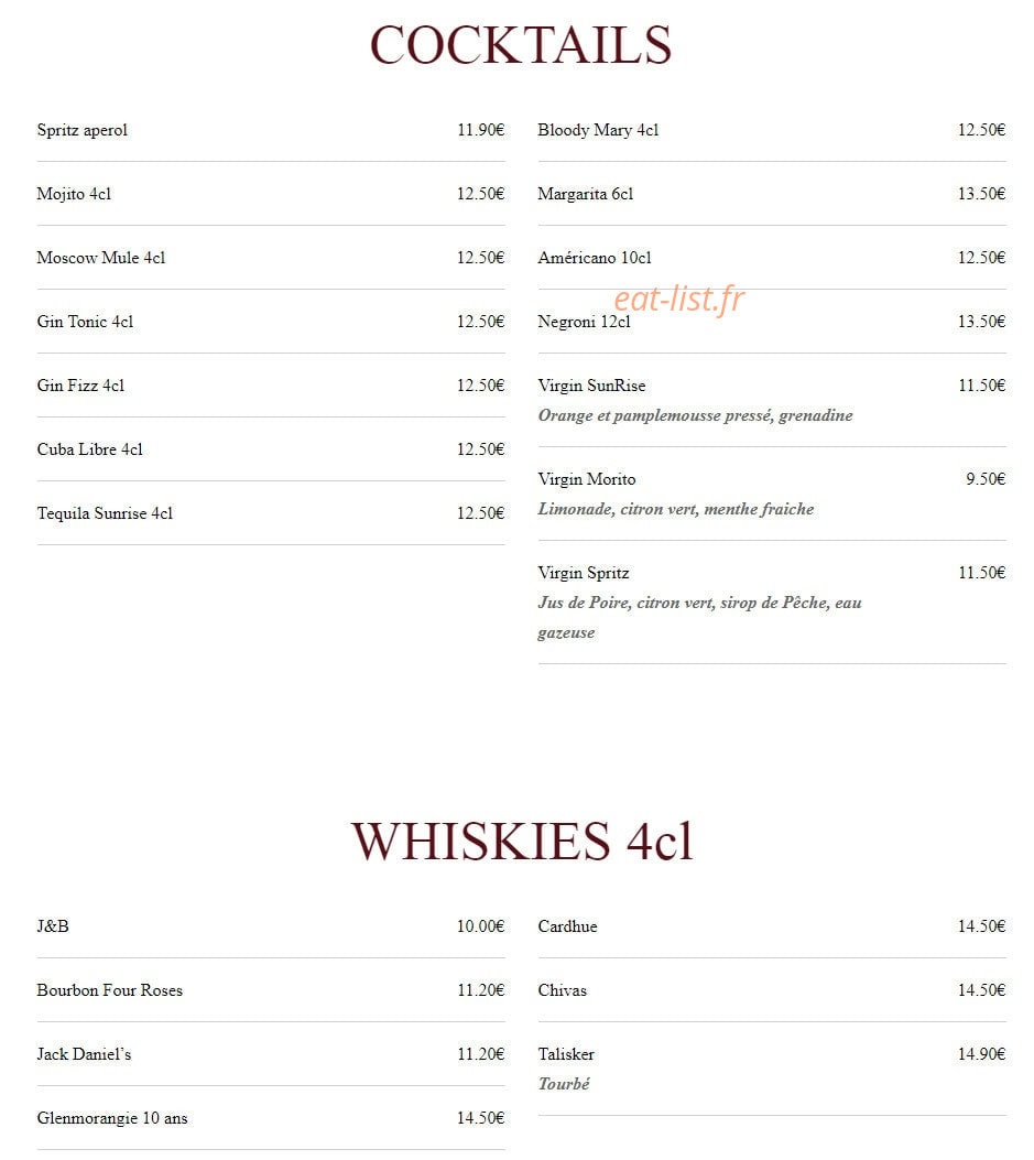 Le Bourbon — carte page 10