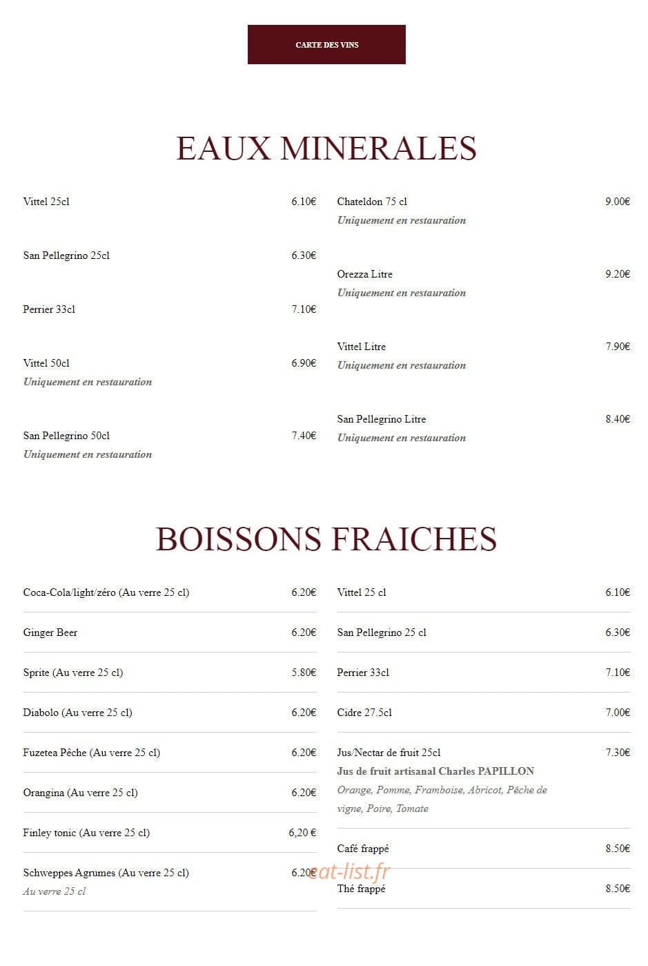 Le Bourbon — carte page 11