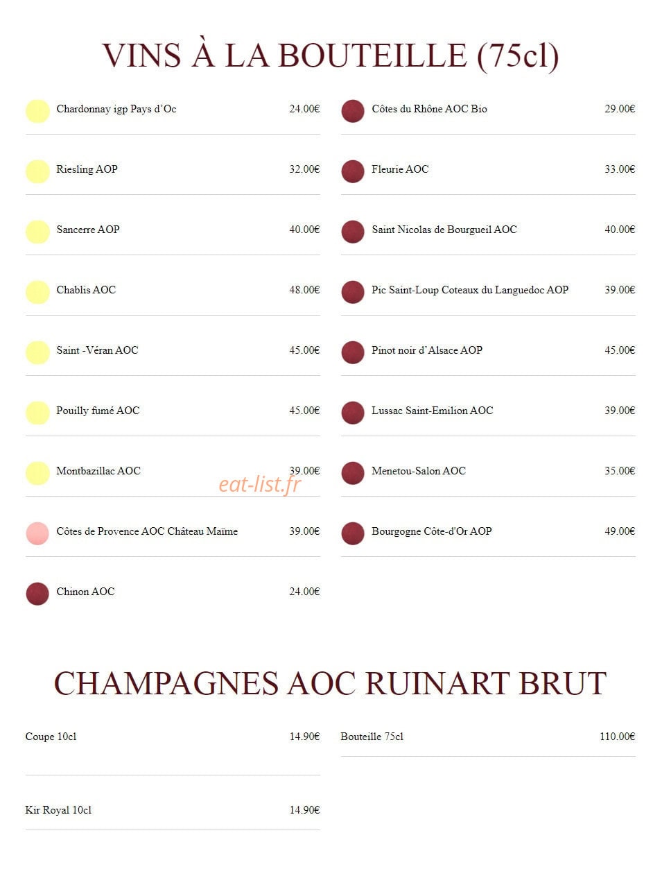 Le Bourbon — carte page 15