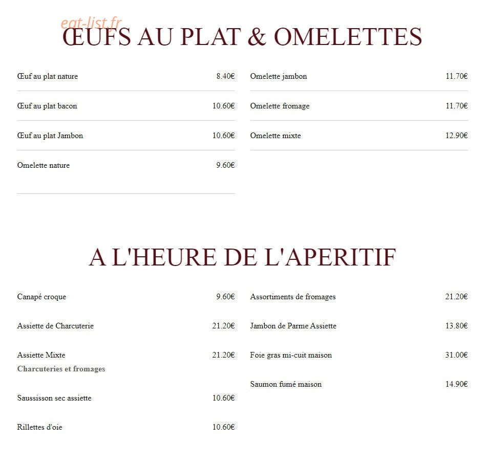 Le Bourbon — carte page 4