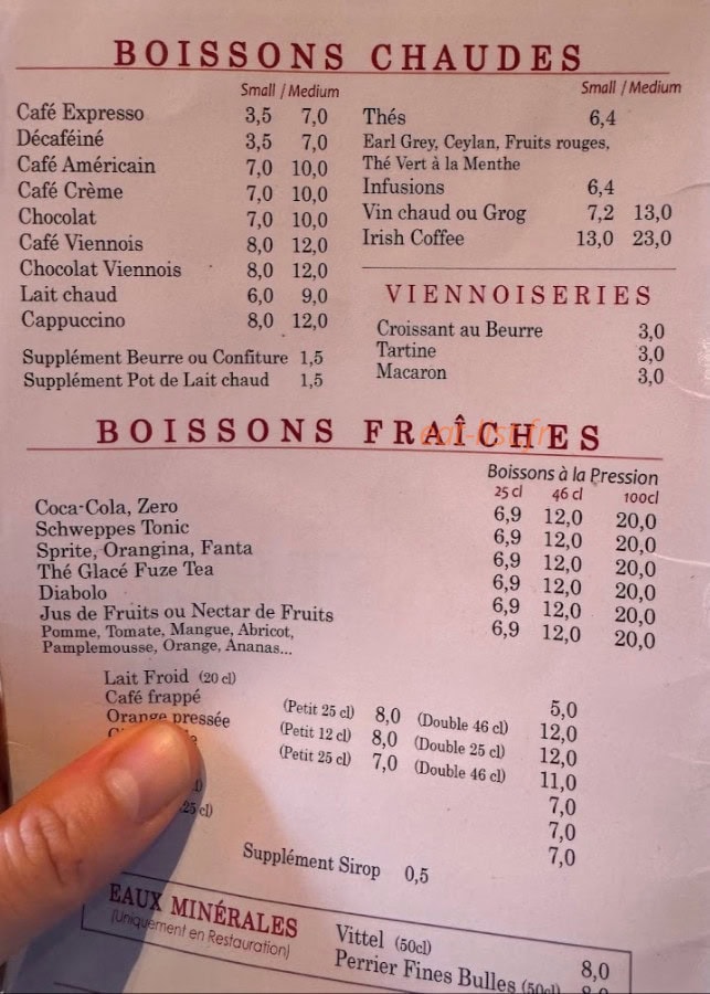 Le Castel Café — carte page 2