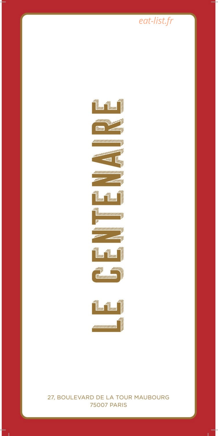 Le Centenaire — carte page 1