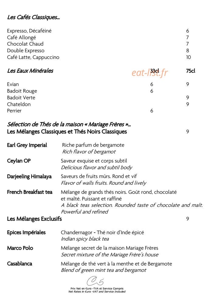 Le Cinq Codet — carte page 5