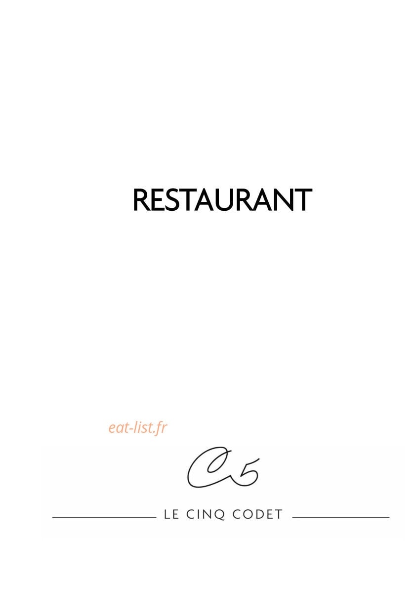Le Cinq Codet — carte page 1