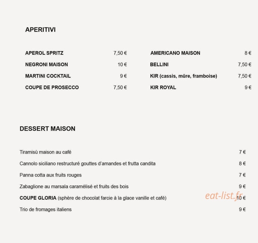 Le Gloria — carte page 3