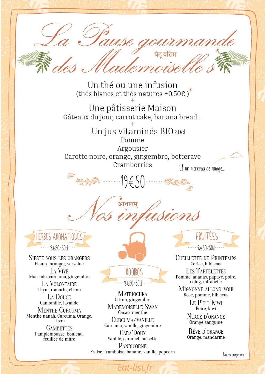 Le Jardin de Mademoiselle — carte page 2