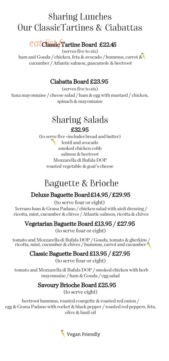 Le Pain Quotidien — carte page 8