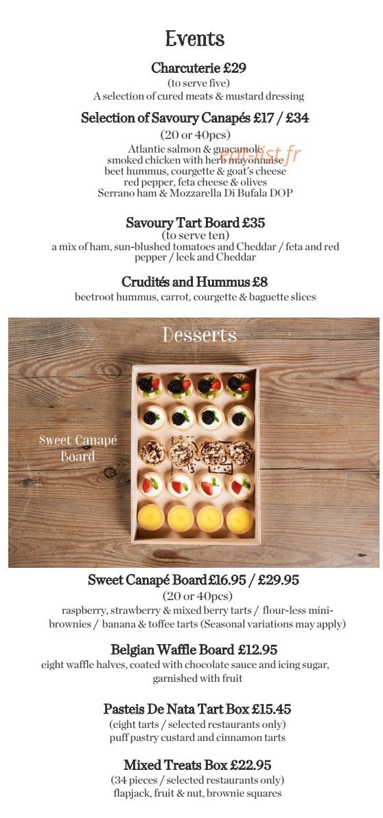 Le Pain Quotidien — carte page 10