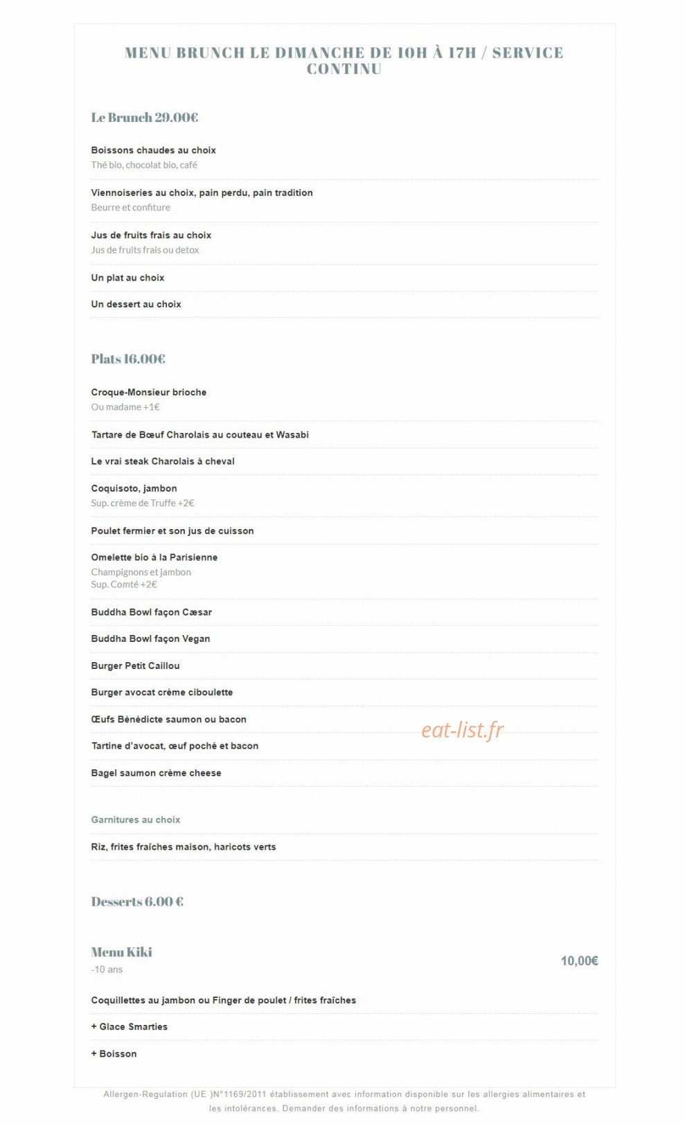 Le Petit Caillou — carte page 3