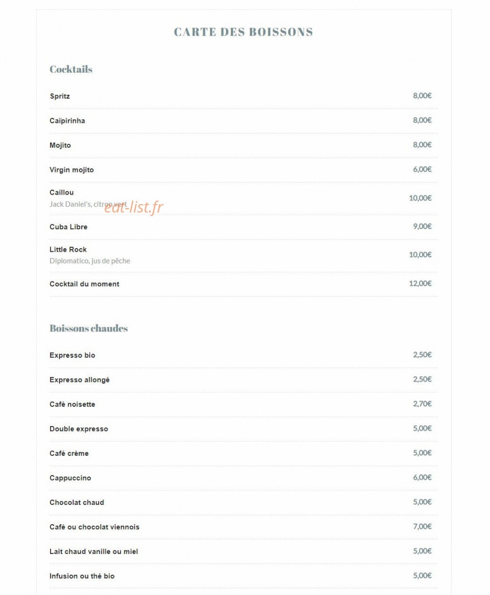 Le Petit Caillou — carte page 4