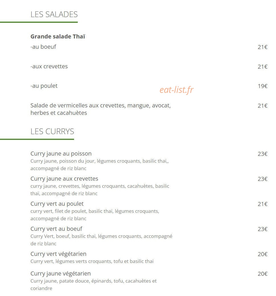 Le Petit Thaï 7ème — carte page 2