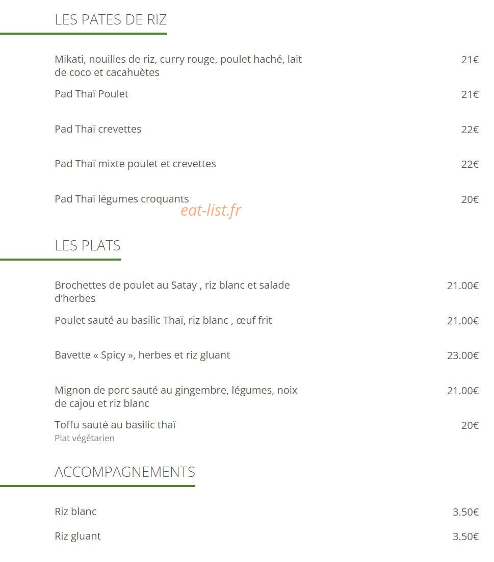 Le Petit Thaï 7ème — carte page 3