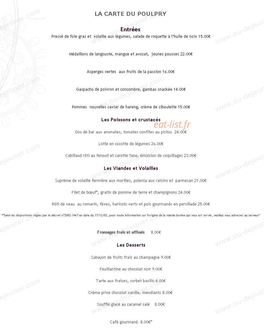 Le Poulpry — carte page 1