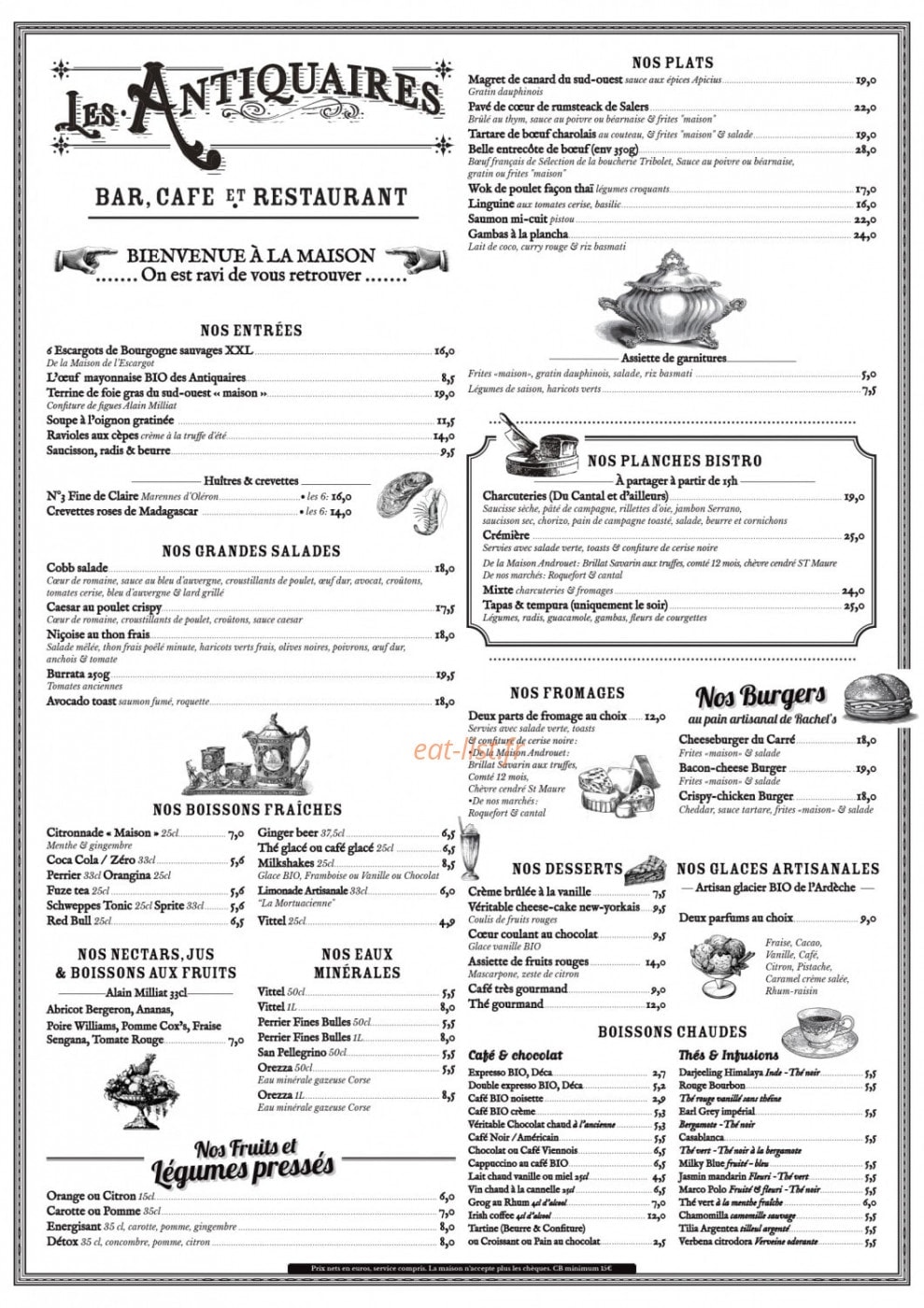 Les antiquaires — carte page 1