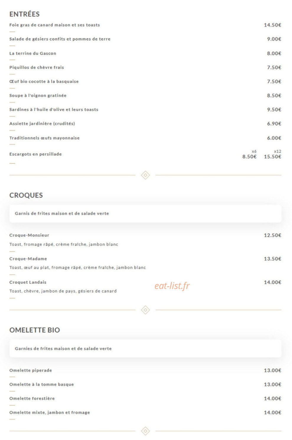 Les Bons Garçons — carte page 1