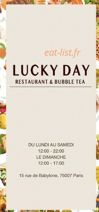 Lucky day — carte page 1