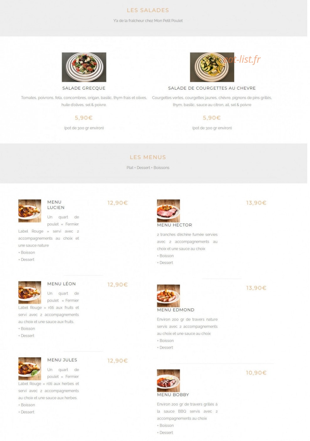 Mon Petit Poulet — carte page 3