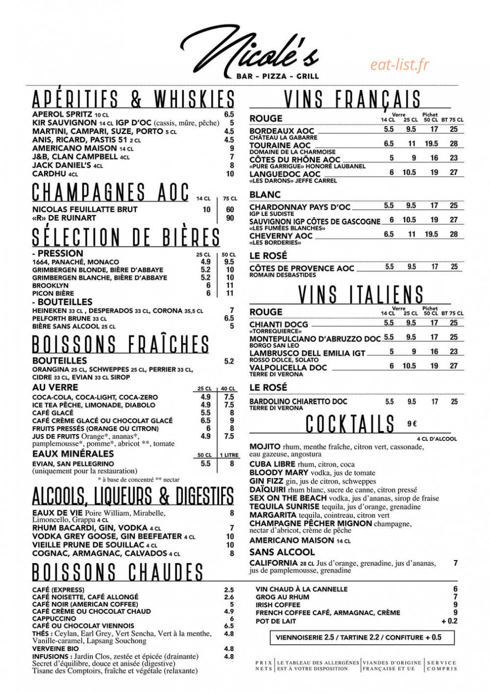 Nicole's — carte page 2