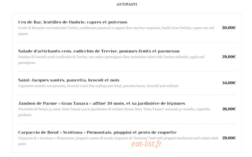 Penati al Baretto — carte page 3