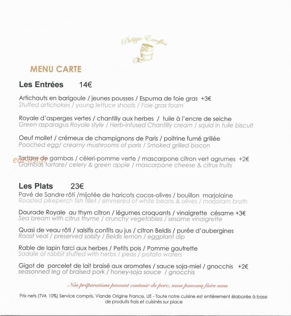 Philippe Excoffier — carte page 1