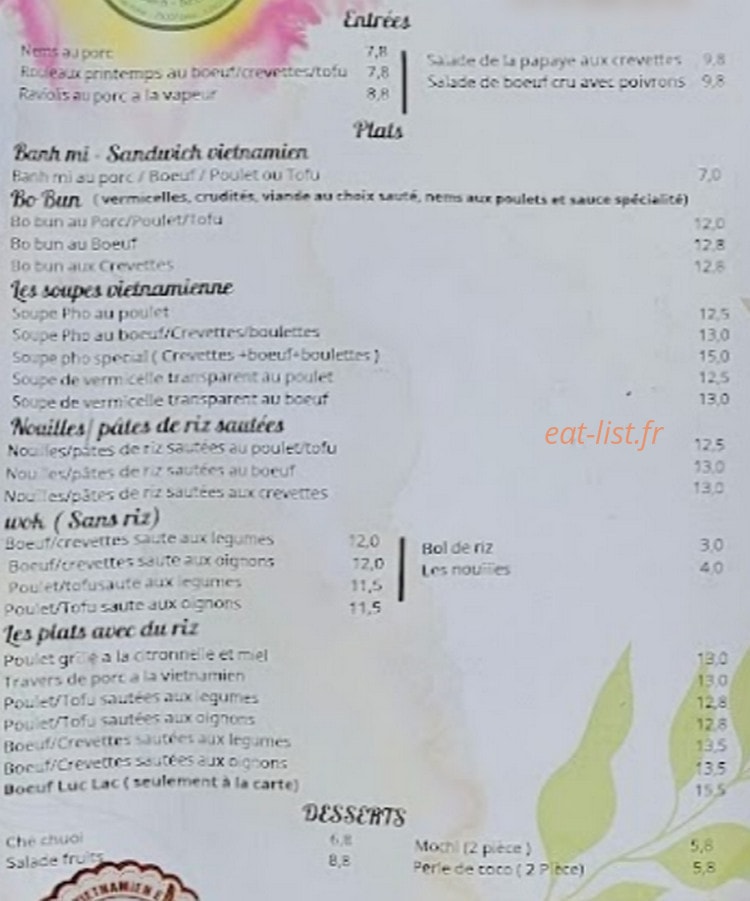 Phuoc banh mi — carte page 3