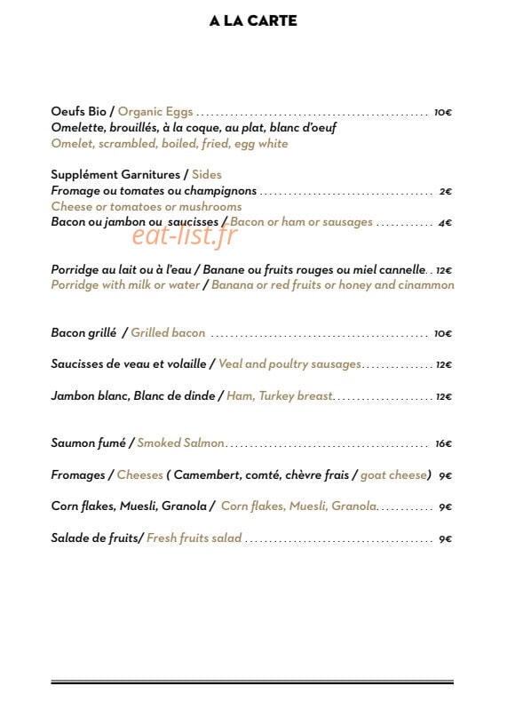 Restaurant Cléo — carte page 12