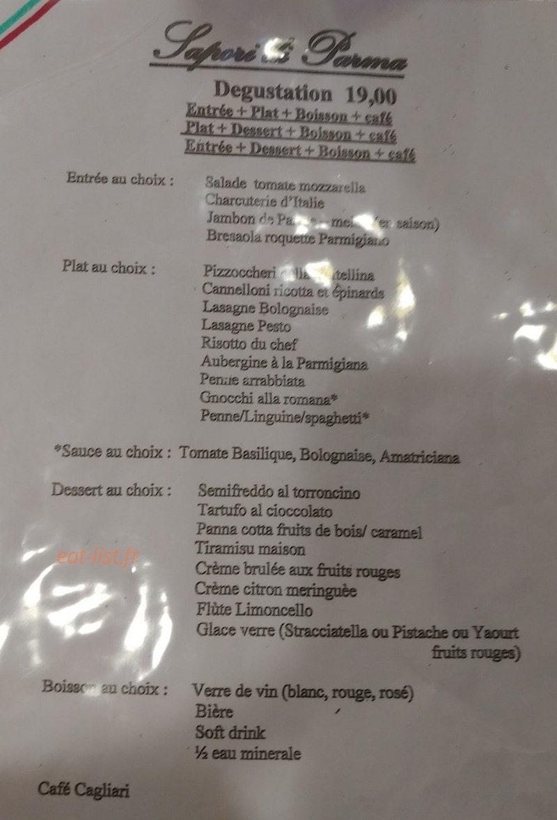 Sapori di Parma — carte page 1