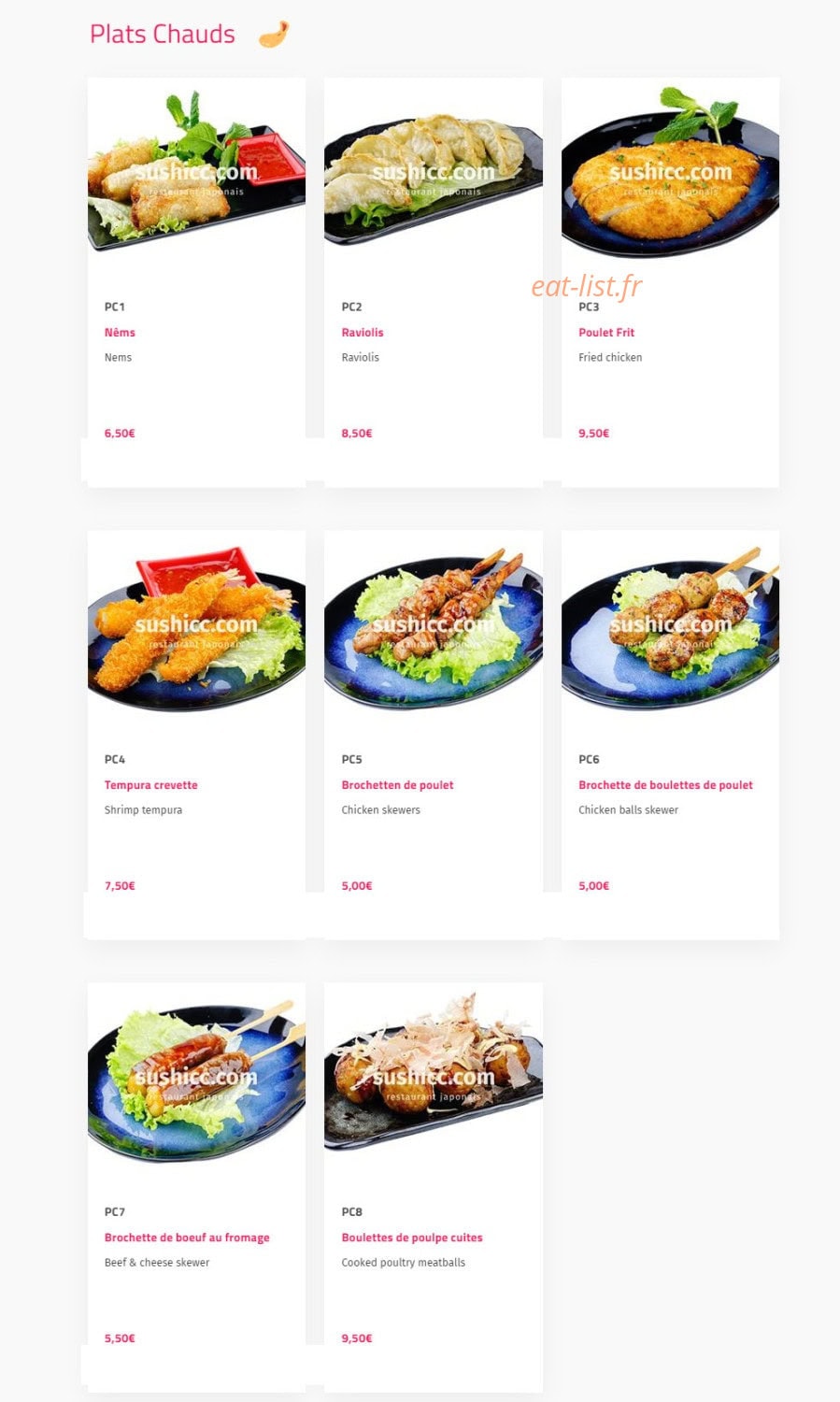 Sushi cc — carte page 10
