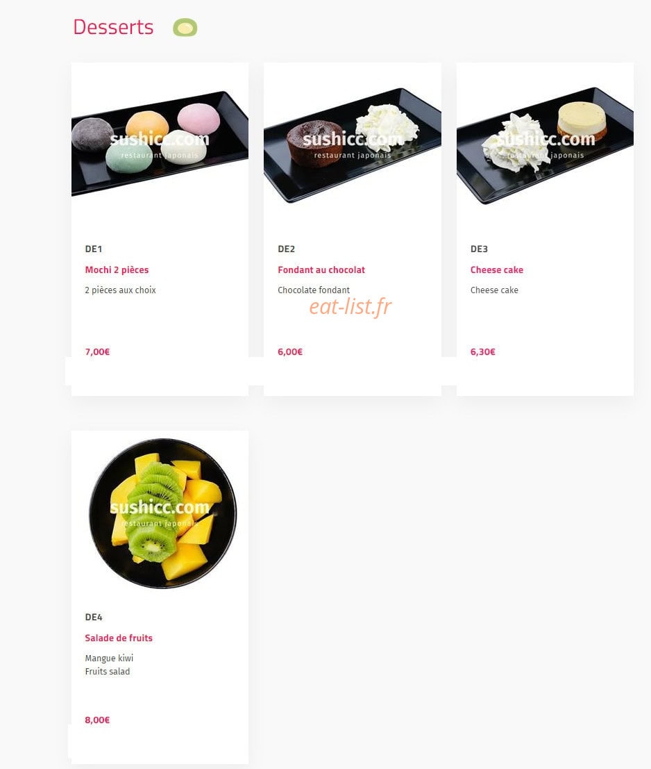 Sushi cc — carte page 17
