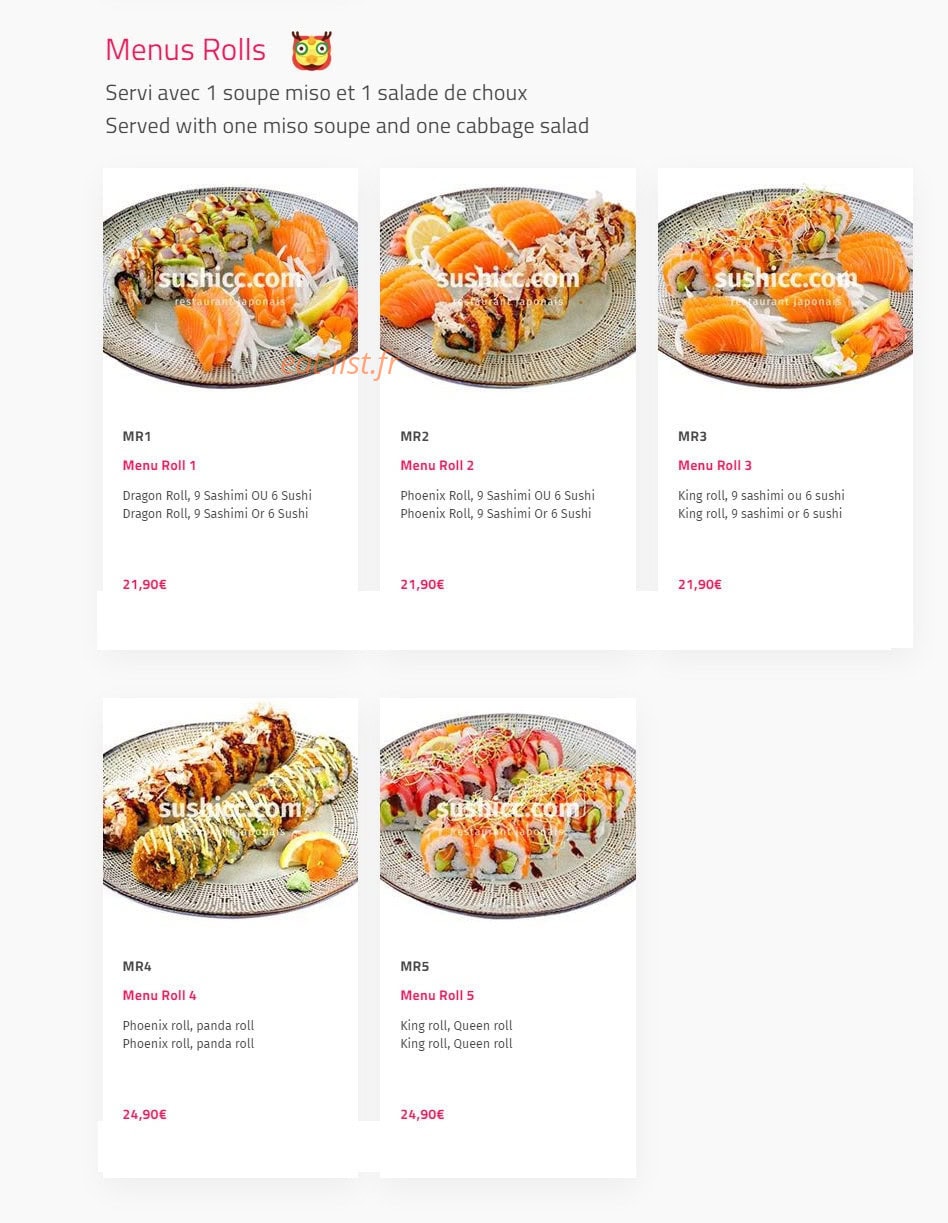 Sushi cc — carte page 4