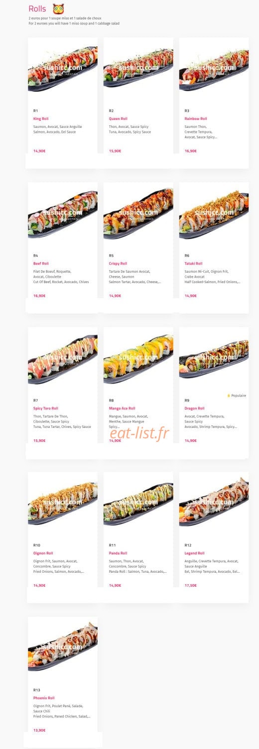 Sushi cc — carte page 3