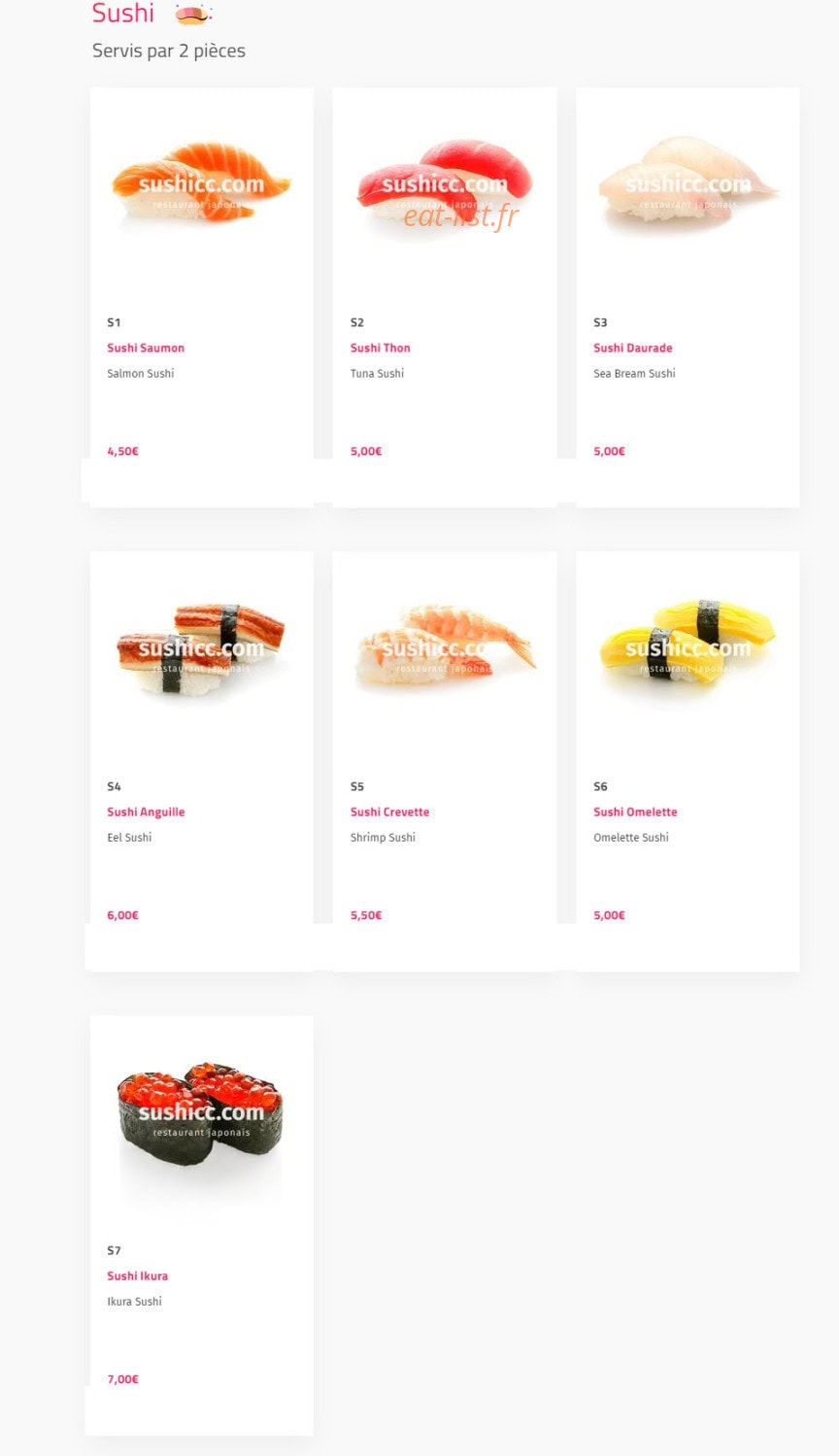 Sushi cc — carte page 13