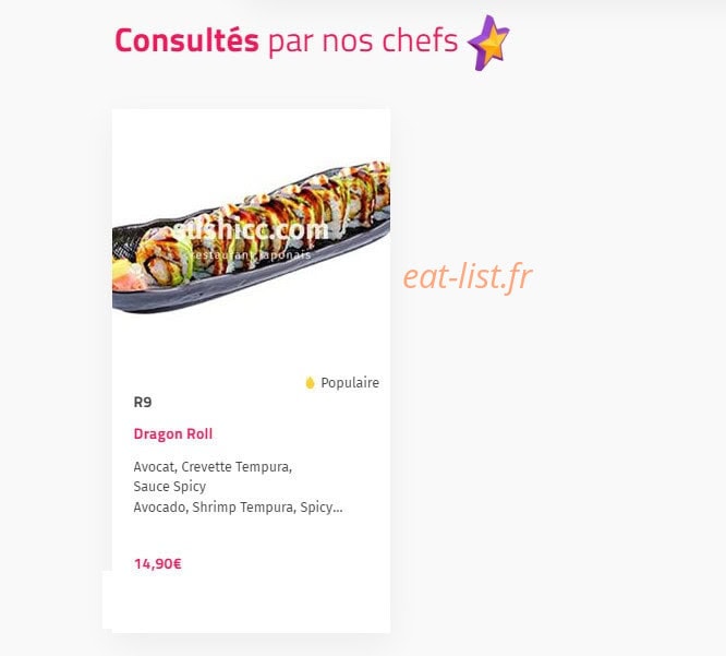 Sushi cc — carte page 1