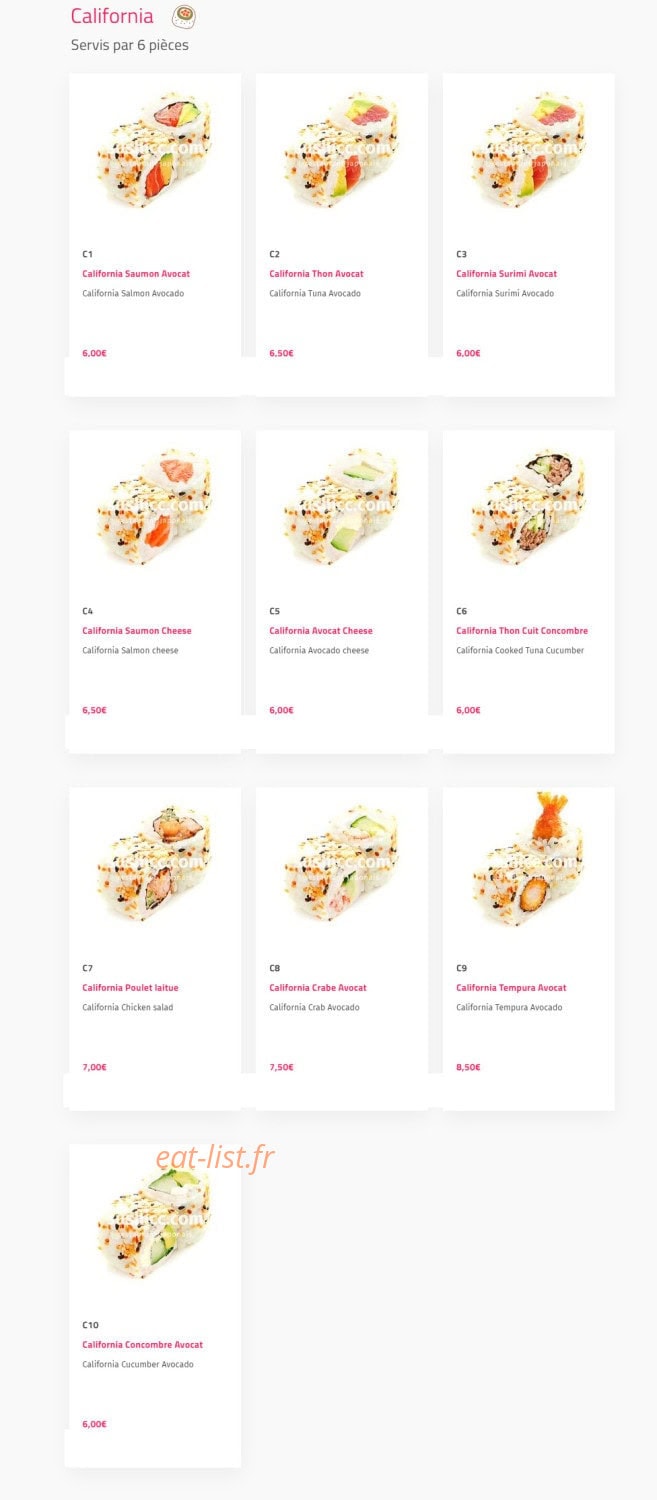 Sushi cc — carte page 15